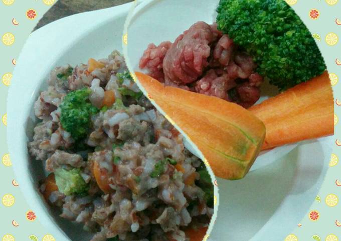 Bubur Beras Daging Brokoli
