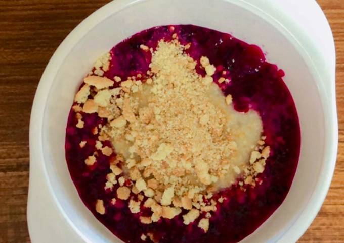 Bubur Buah Naga dan Pisang